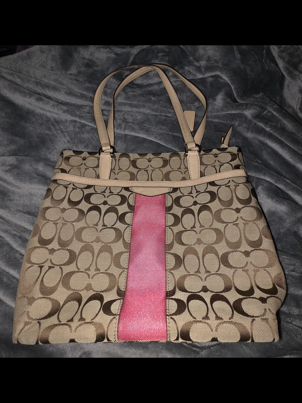 Coach Chelsea Heritage Signature Stripe Tote Bag